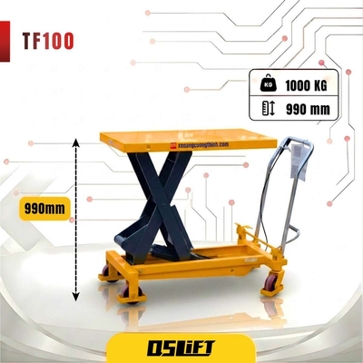 Xe nâng mặt bàn 1 Tấn (1000Kg) | TF100
