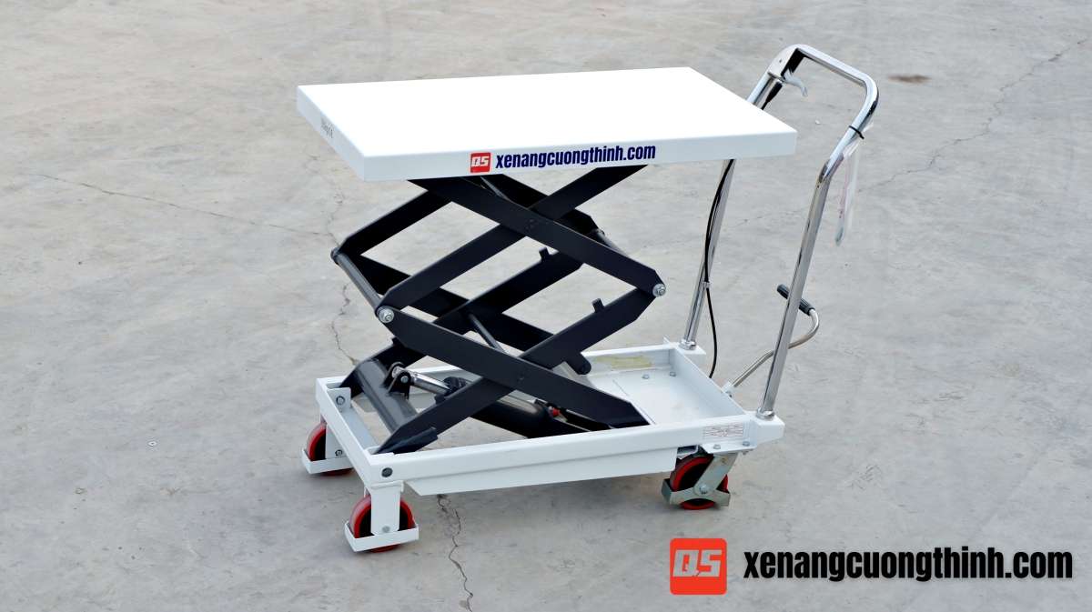 Xe nâng mặt bàn 2 tầng khung 350kg