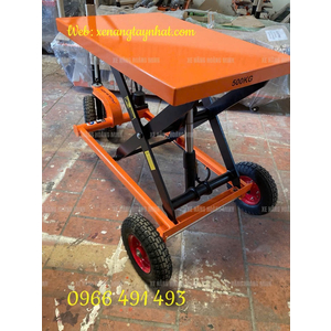 xe nâng mặt bàn, xe nâng chậu cảnh bánh hơi giá rẻ tại HCM