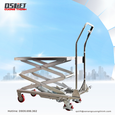 Xe nâng mặt bàn Inox 350kg | Noblelift TFD35S