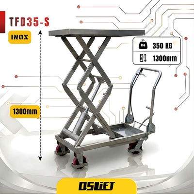 Xe Nâng Mặt Bàn Inox 350kg | QSLift TFD35-S