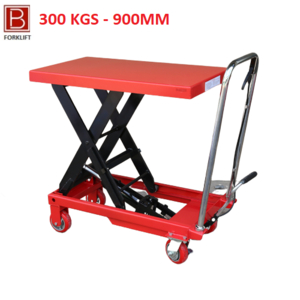 Xe nâng mặt bàn tải trọng 300kg Model WP300 nâng cao 900mm