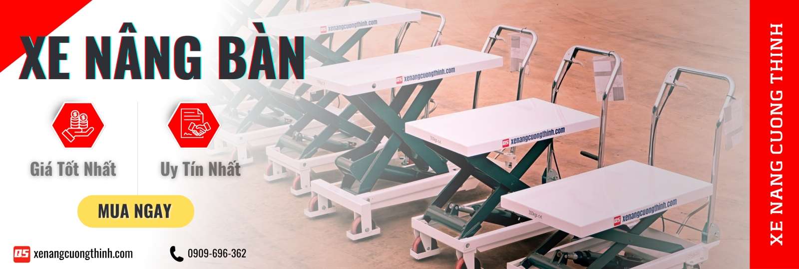 Xe nâng mặt bàn chính hãng - Xe nâng Cường thịnh