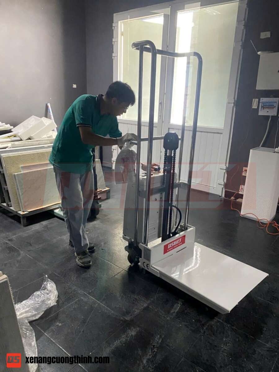 Xe Nâng Bán Tự Động Mini 400Kg | QSLift EPS0415