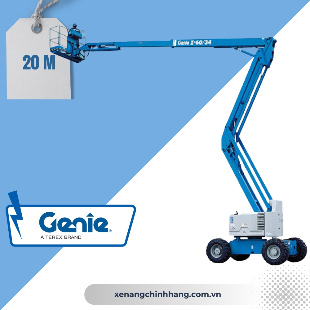 Xe nâng người 20m Boomlift dạng Z-boom Genie Z60
