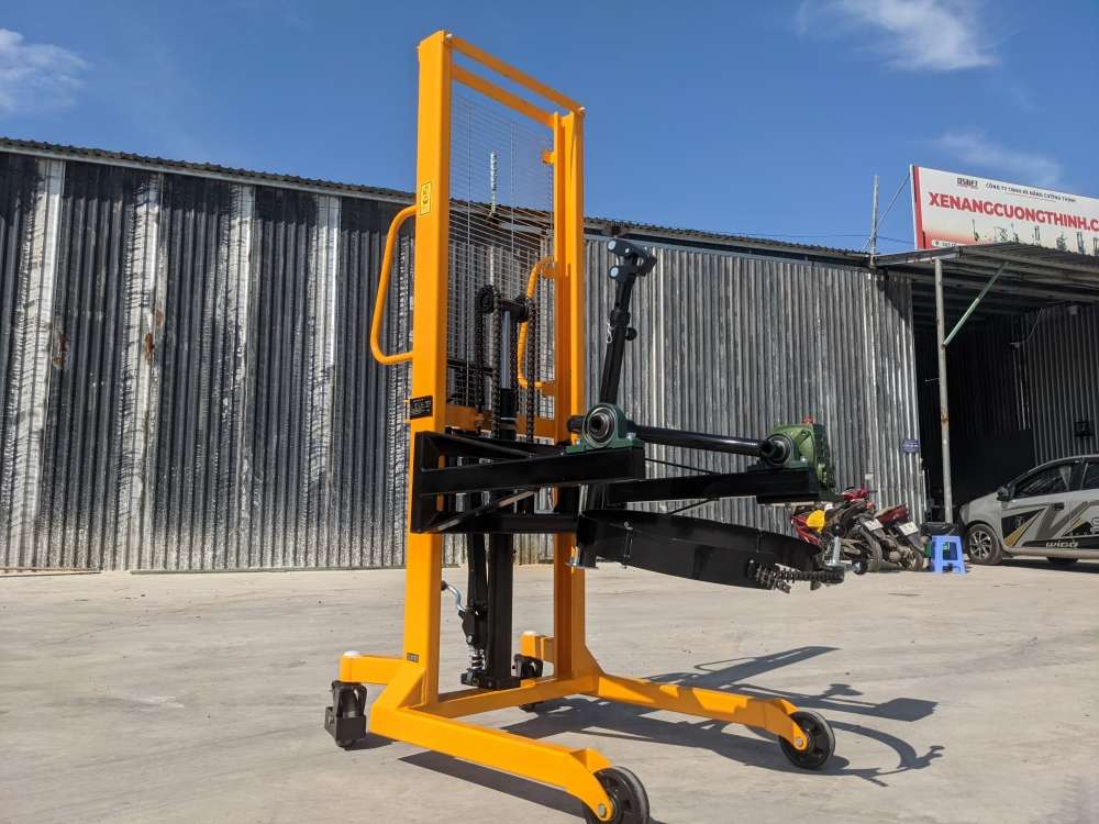 Xe nâng thùng phuy bằng tay, có quay đổ QSLift QDA450