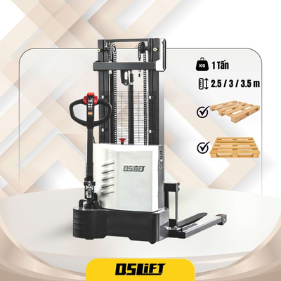 Xe Nâng Stacker Chân Rộng 1 Tấn - Bằng Điện | QES10E-SL