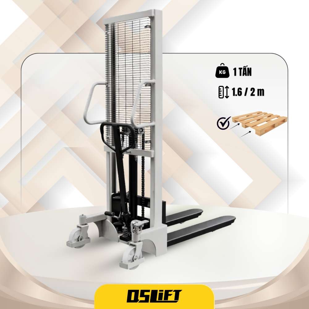 Xe Nâng Tay Cao 1 Tấn (1000Kg) | Xe nâng Cường Thịnh