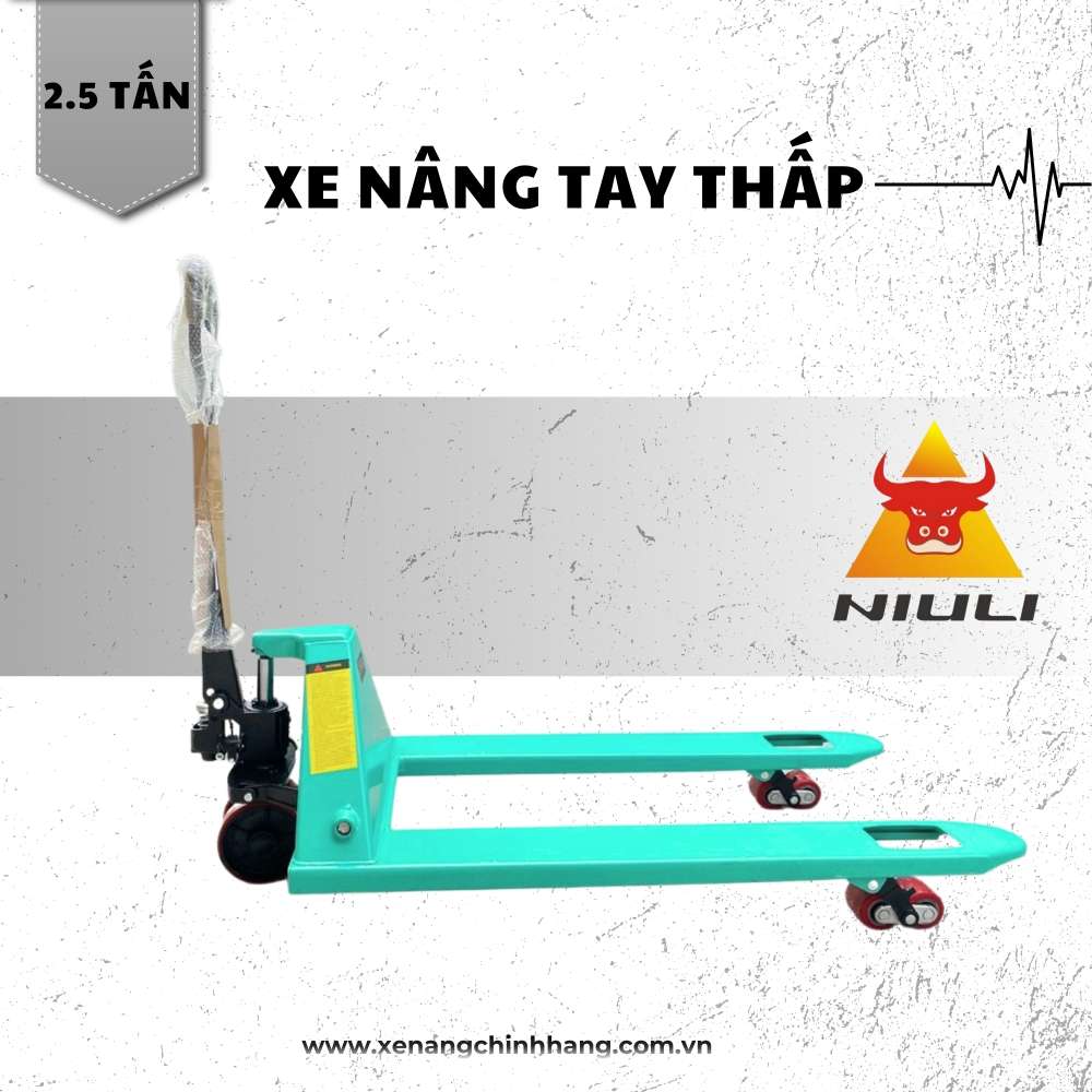 Xe Nâng Tay 2.5 Tấn Giá Rẻ Niuli - Nhập Khẩu Chính Hãng