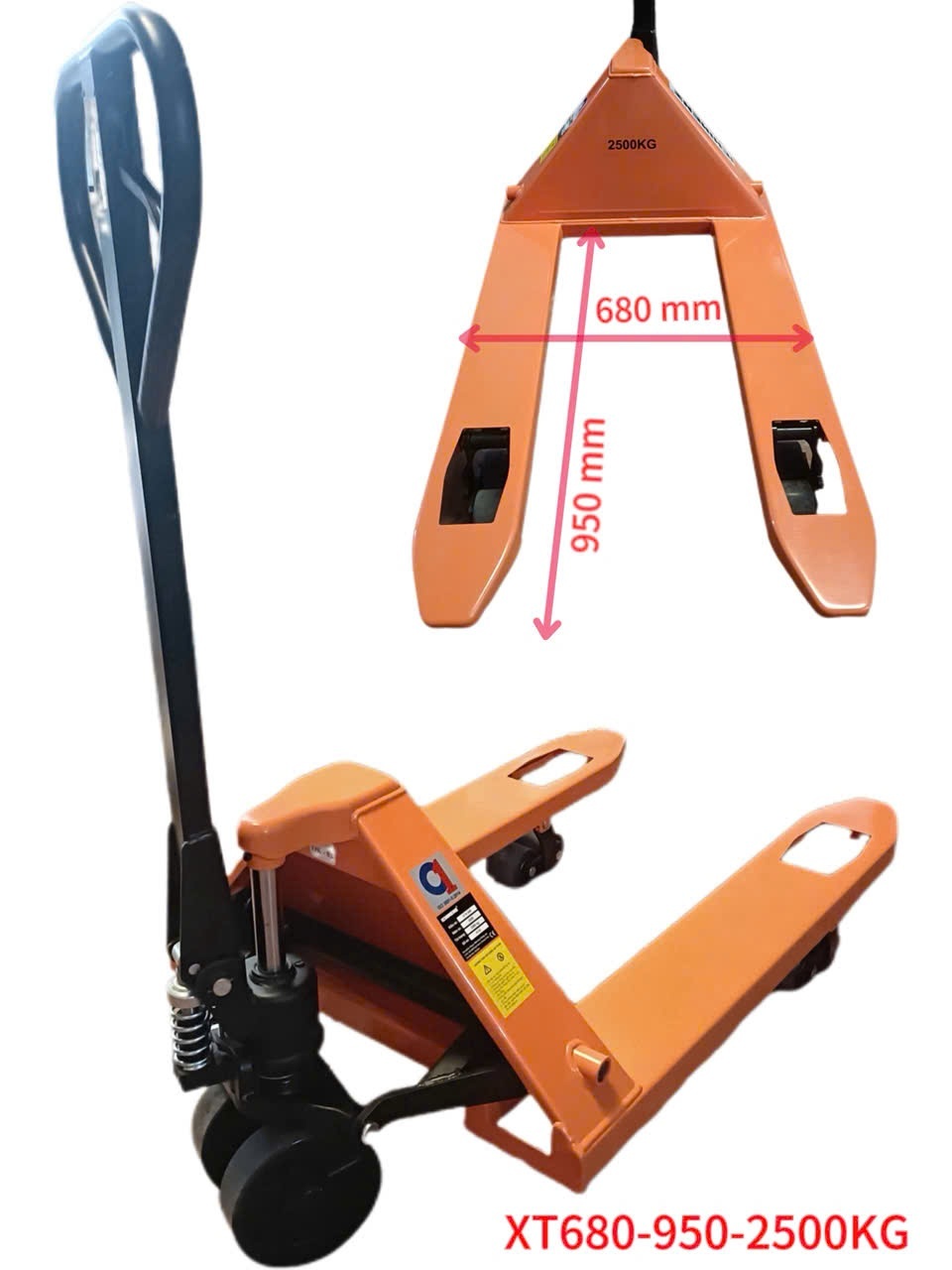 XE NÂNG TAY 2500KG- KÍCH THƯỚC 680X950 MM