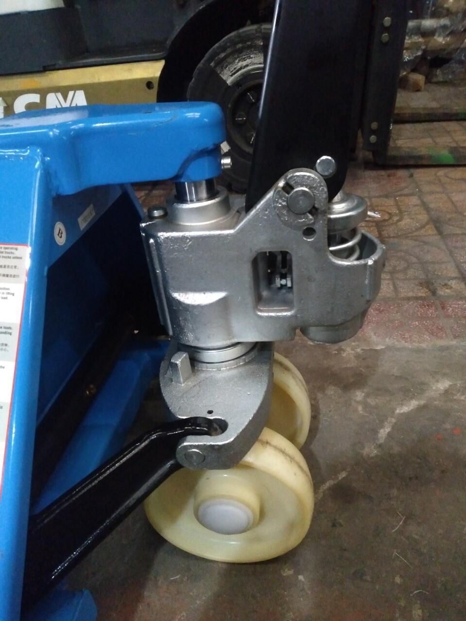 xe nâng tay 3 tấn eoslift, mua xe nâng tay thấp siêu dài 1.5m,