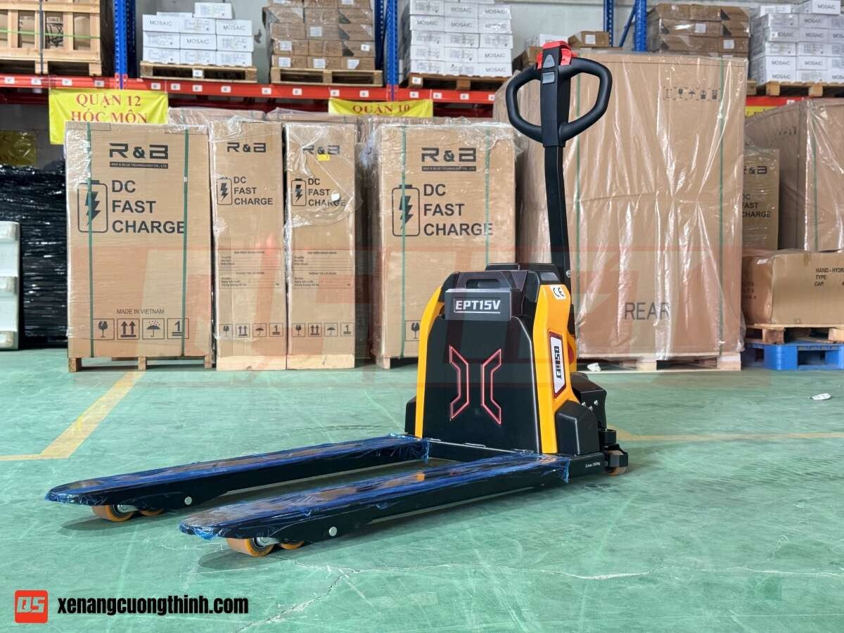 Xe Nâng Tay Điện Thấp 1.5 Tấn Lithium | QSLift EPT15V