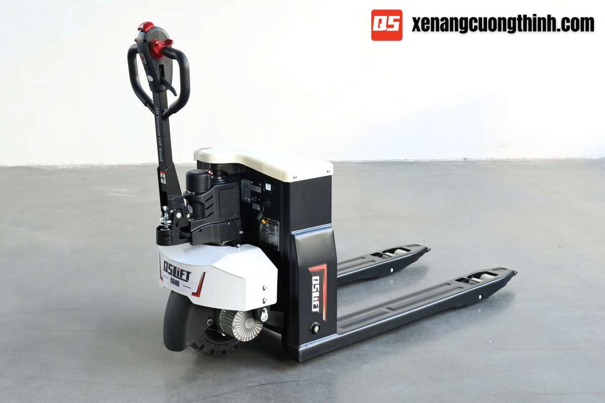 Xe nâng tay điện bánh cao su - dùng cho công trình