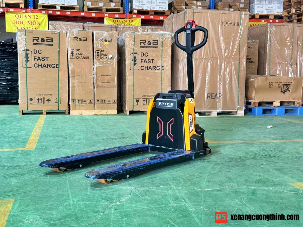 Xe Nâng Tay Điện Thấp Đi Bộ Lái - 1.5 Tấn Lithium QSLift EPT15V
