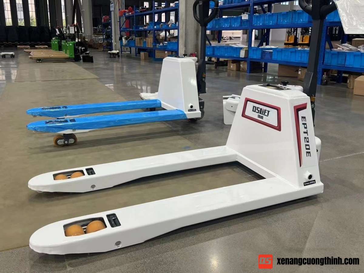 Xe nâng tay điện thấp 2 Tấn Giá Rẻ | Xe nâng Cường Thịnh