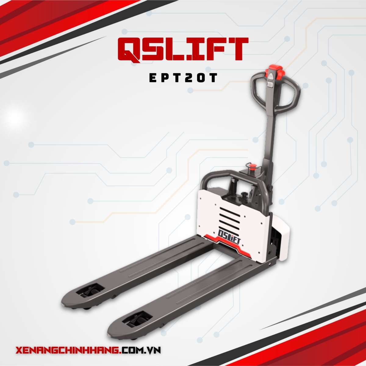 Xe Nâng Tay Điện Siêu Thấp 51mm QSLift EPT20T