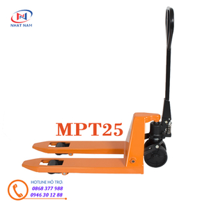 Xe nâng tay siêu nhỏ MPT25 kích thước càng 520x800mm