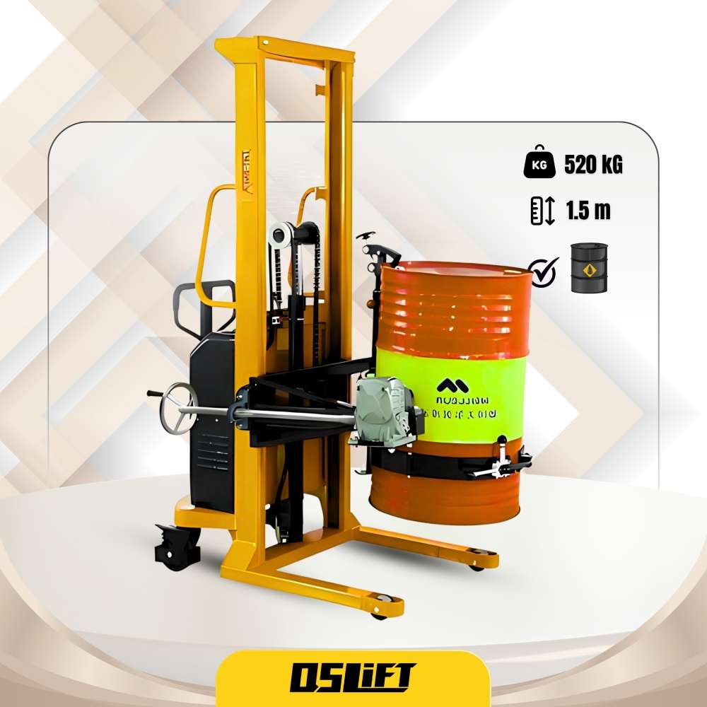 Xe nâng thùng phuy bằng điện • 520kg • 1.5m | QSLift QYL520