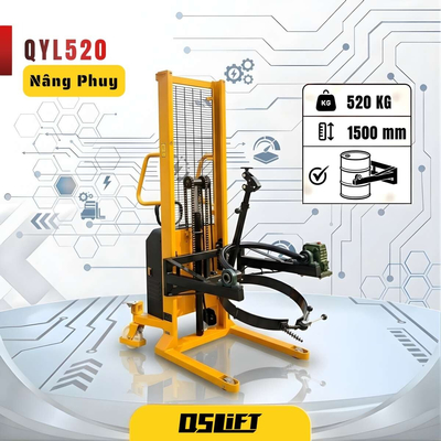 Xe nâng thùng phuy bằng điện - Bán tự động | QSLift QYL520