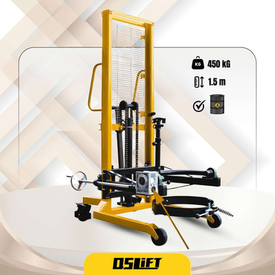 Xe nâng thùng phuy bằng tay - quay đổ | QSLift QDA450