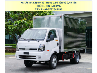 Xe Tải 1,9 Tấn 2,4 Tấn KIA K250M Thùng Kín 3m6 Euro 5 Mới Nhất