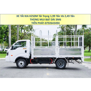 Xe Tải 1,9 Tấn 2,4 Tấn KIA K250M Thùng Mui Bạt Mở 5 Bửng Euro 5 Mới Nhất