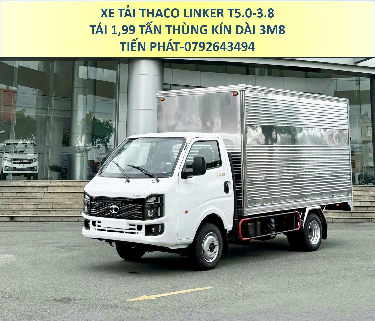 Xe Tải 2,5 Tấn Thùng Kín 3m8 Thaco Linker T5.0-3.8 Mới Nhất
