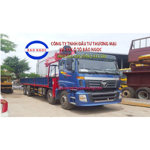 Xe tải 4 chân thaco auman gắn cẩu 7 tấn atom