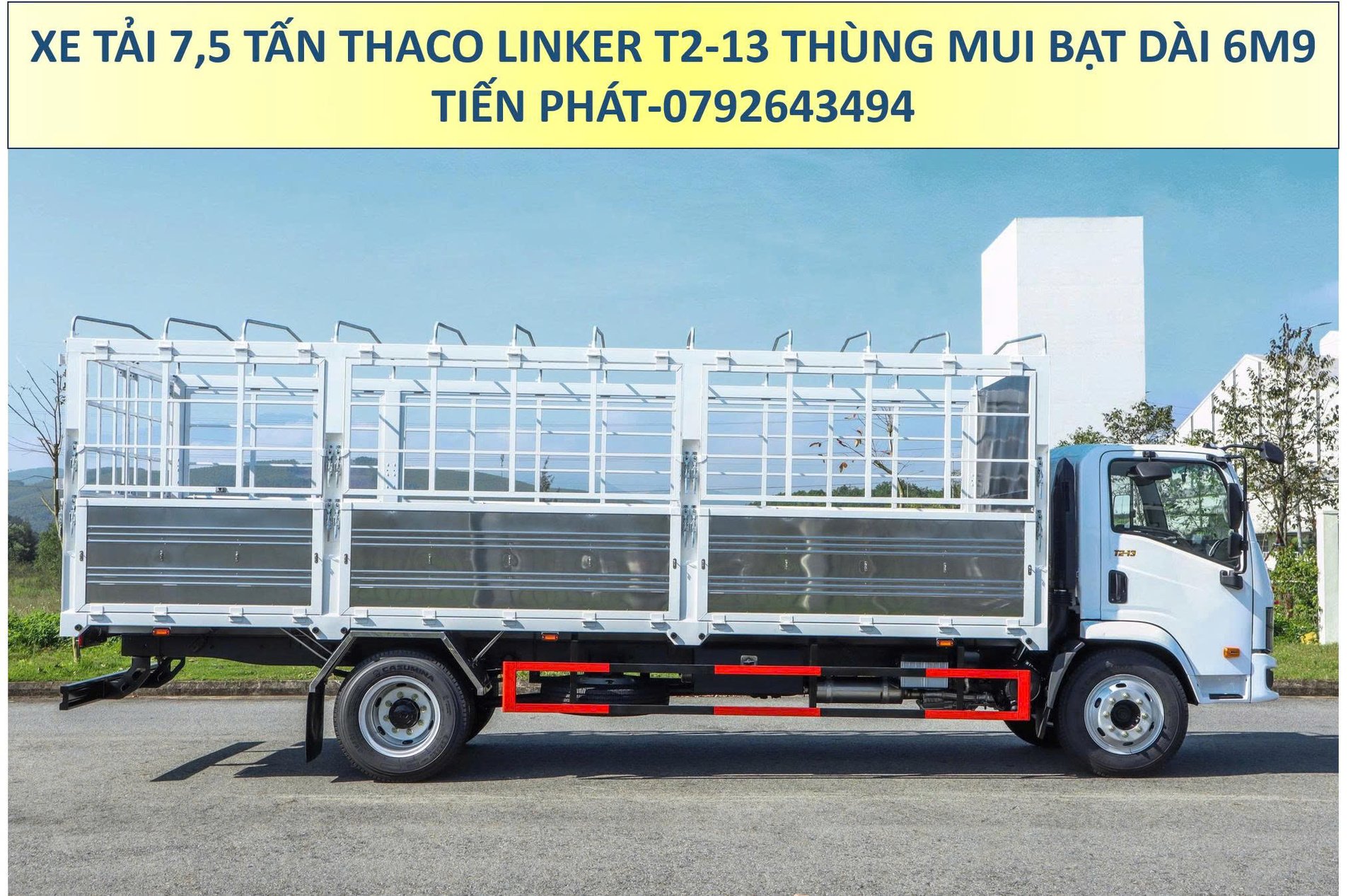 Xe Tải 7.5 Tấn THACO LINKER T2-13 Thùng Mui Bạt 6m9 Mới Nhất