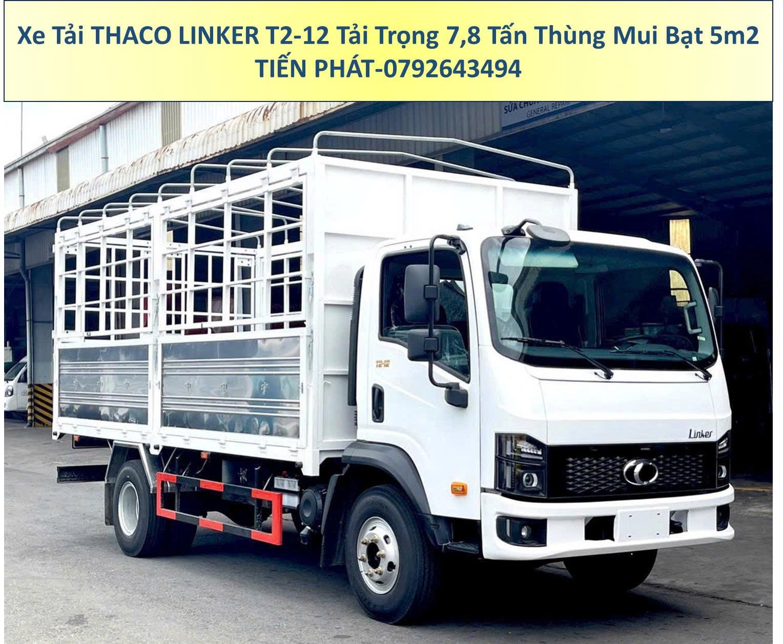 Xe Tải 8 Tấn Thùng 5m2 Thùng Mui Bạt Thaco Linker T2-12