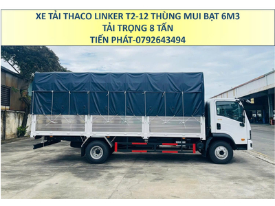 Xe Tải 8 Tấn Thùng Mui Bạt 6m3 Thaco Linker T2-12 Thùng Cao Mới Nhất