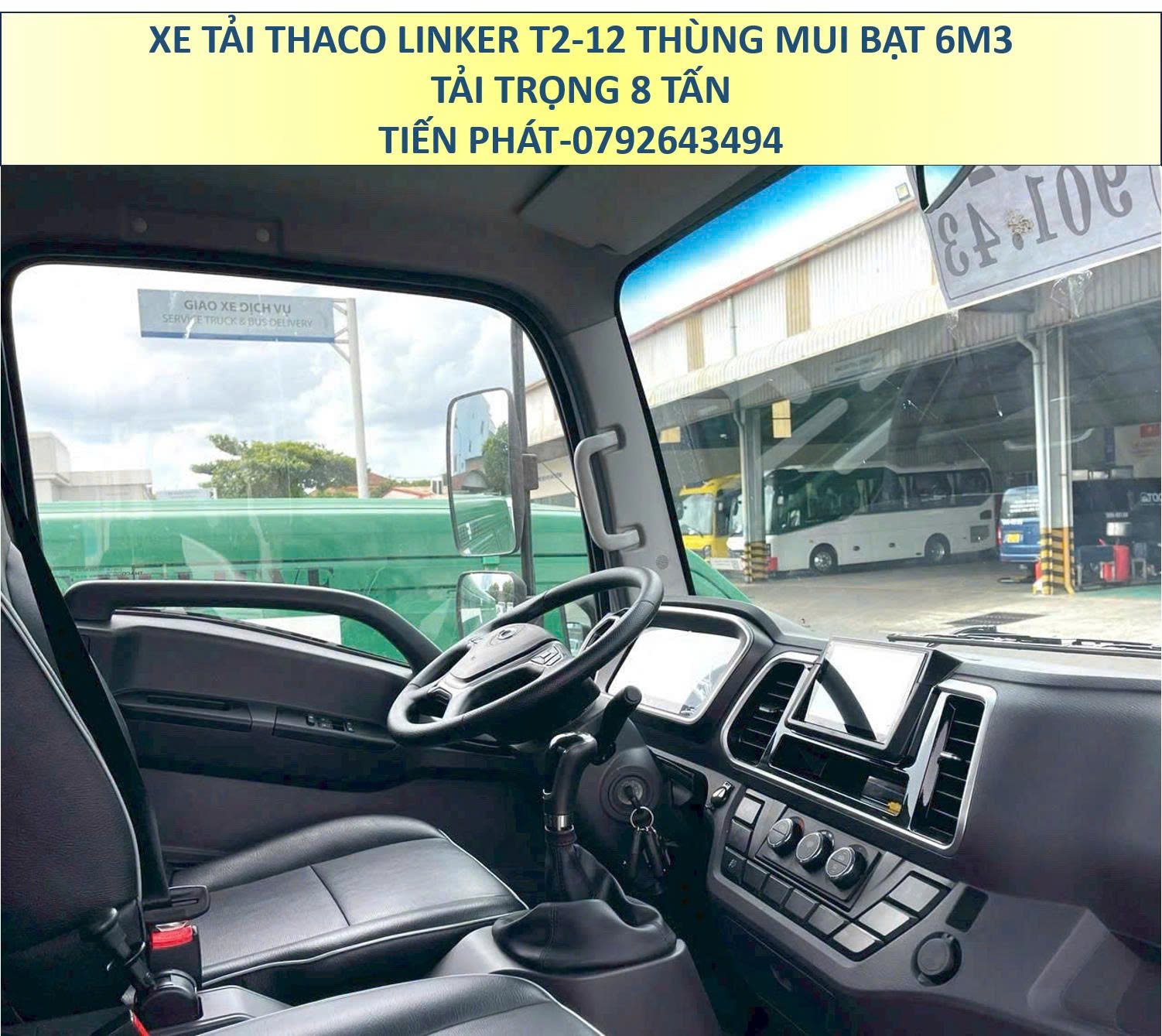 Xe Tải 8 Tấn Thùng Mui Bạt 6m3 Thaco Linker T2-12 Thùng Cao Mới Nhất