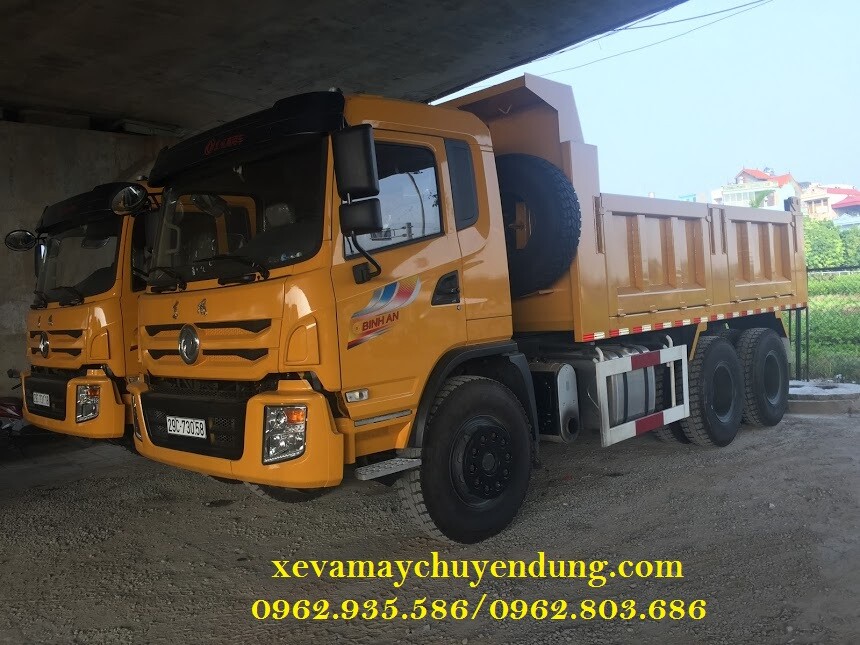 XE TẢI BEN DONGFENG 3 CHÂN NHẬP KHẨU THÙNG MỞ CÁNH