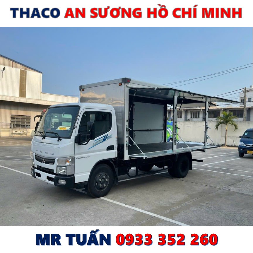 XE TẢI FUSO CANTER TF4.9 THÙNG CÁNH DƠI TẢI 1,7 TẤN MỚI NHẤT