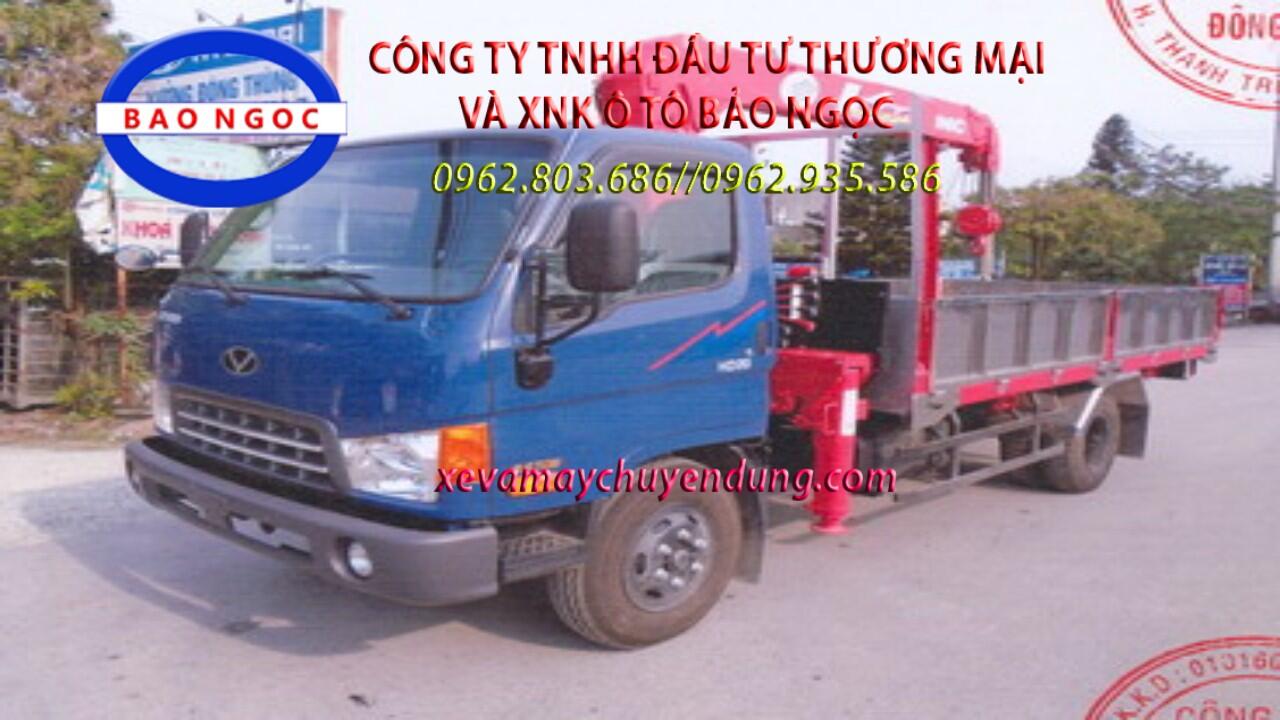 Xe tải hyundai HD99 gắn cẩu unic 3 tấn 4 đoạn