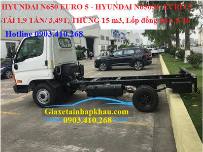 Xe tải Hyundai N650 Euro 5 - N650SL Euro 5 - Lốp đồng bộ - Thùng kích thước lớn ~ 15m3 - Hotline 0903.410.268