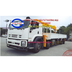 Xe tải isuzu 4 chân Vĩnh Phát FV300 gắn cẩu 12 tấn soosan