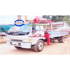 Xe tải jac 2 chân gắn cẩu unic 5 tấn 3 đốt (URV 553)