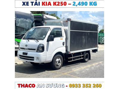GIÁ XE TẢI KIA K250 THÙNG KÍN TẢI 2,490 KG MỚI NHẤT