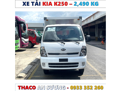 GIÁ XE TẢI KIA K250 THÙNG KÍN TẢI 2,490 KG MỚI NHẤT