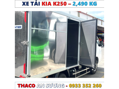 GIÁ XE TẢI KIA K250 THÙNG KÍN TẢI 2,490 KG MỚI NHẤT