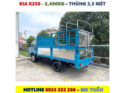 XE TẢI KIA K250 THÙNG BẠT MỚI NHẤT