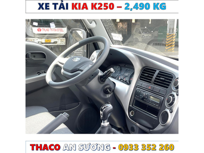 GIÁ XE TẢI KIA K250 THÙNG KÍN TẢI 2,490 KG MỚI NHẤT