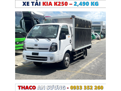 GIÁ XE TẢI KIA K250 THÙNG KÍN TẢI 2,490 KG MỚI NHẤT