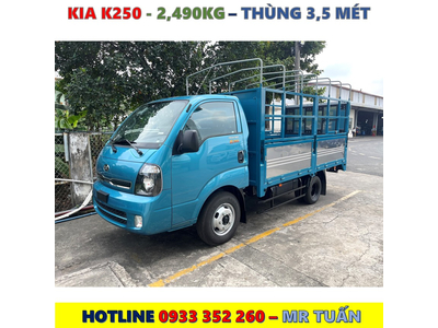 XE TẢI KIA K250 THÙNG BẠT MỚI NHẤT