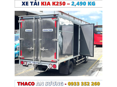 GIÁ XE TẢI KIA K250 THÙNG KÍN TẢI 2,490 KG MỚI NHẤT