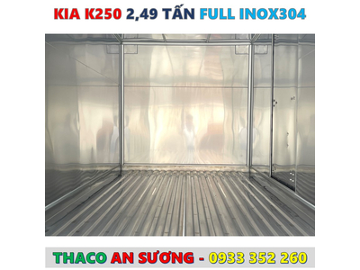 GIÁ XE TẢI KIA LĂN BÁNH BAO NHIÊU? KIA K250 FULL INOX 304 CỰC ĐẸP