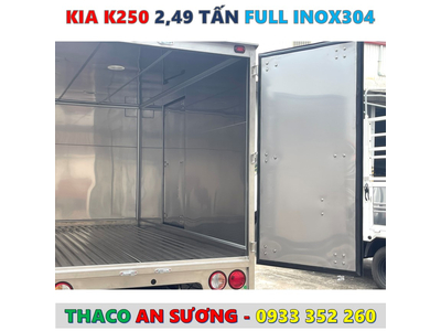 GIÁ XE TẢI KIA LĂN BÁNH BAO NHIÊU? KIA K250 FULL INOX 304 CỰC ĐẸP
