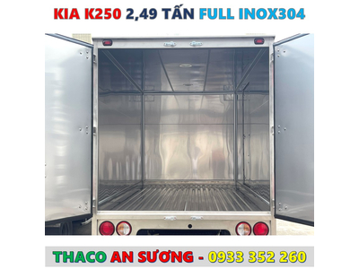 GIÁ XE TẢI KIA LĂN BÁNH BAO NHIÊU? KIA K250 FULL INOX 304 CỰC ĐẸP