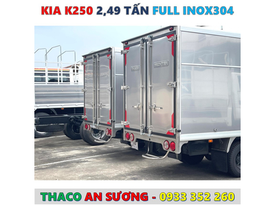 GIÁ XE TẢI KIA LĂN BÁNH BAO NHIÊU? KIA K250 FULL INOX 304 CỰC ĐẸP